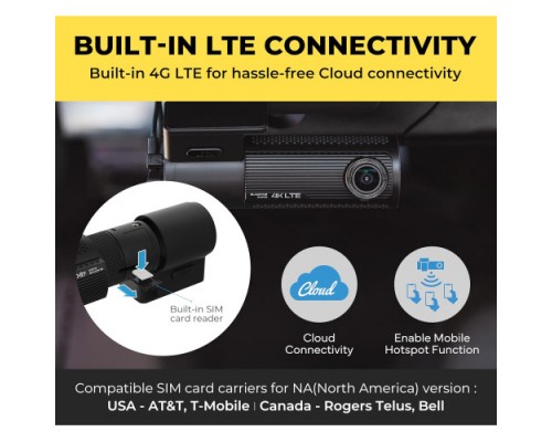 Відеореєстратор BlackVue DR970X-2CH LTE Plus II (2 Камери, 4K, 4G LTE, Sony STARVIS 2, Wi-Fi, GPS) 