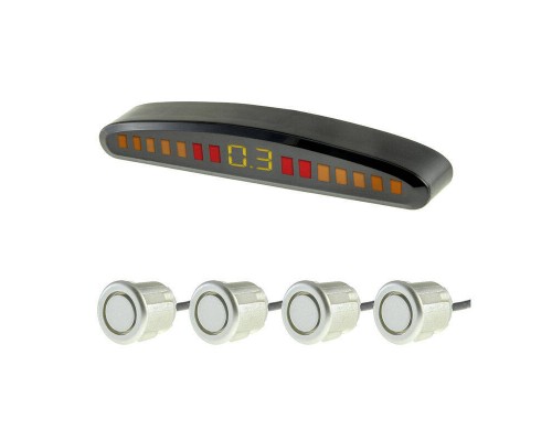Комплект парктроніка Cyclone SL-4D silver 