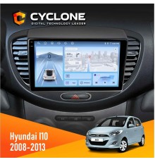 Штатна магнітола Hyundai I10 2008-2013 Cyclone C9-012 4x64 DSP 4G
