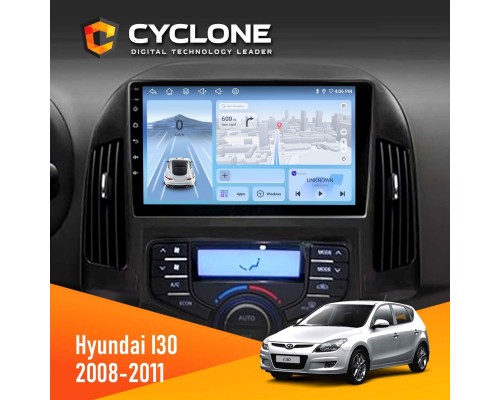 Штатна магнітола Hyundai i30 (FD) 2008-2011 Climate Cyclone C9-012 4x64 DSP 4G 