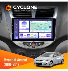 Штатна магнітола Hyundai Accent 2010-2017 Cyclone C9-011 4x64, DSP