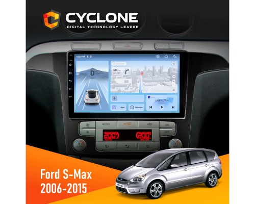 Штатна магнітола Ford S-Max 2006-2015 Climate Cyclone C9-012 4x64 DSP 4G 