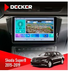 Штатна магнітола Skoda SuperB 2015-2019 Decker D10-009 4x64, DSP, 4G, 2k