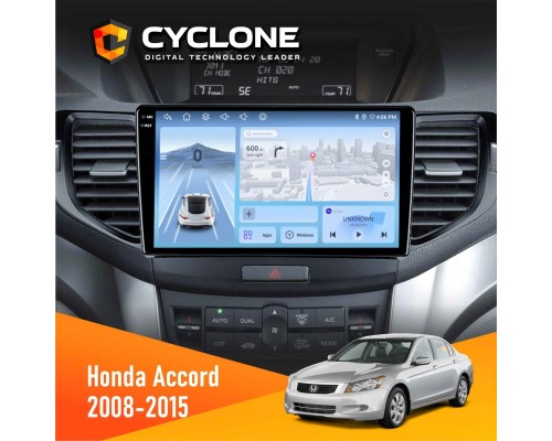Штатна магнітола Honda Accord 8 2008-2015 Cyclone C9-012 4x64 DSP 4G 