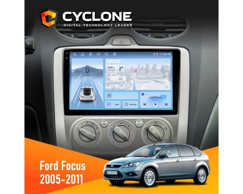 Штатна магнітола Ford Focus 2 2005-2011 Cyclone C9-012 4x64 DSP 4G 