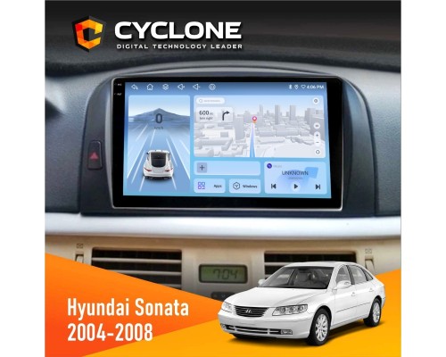 Штатна магнітола Hyundai Sonata (NF) 2004-2008 Cyclone C9-012 4x64 DSP 4G 
