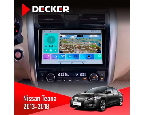 Штатна магнітола Nissan Teana 2013-2018 Decker D10-009 4x64, DSP, 4G, 2k 