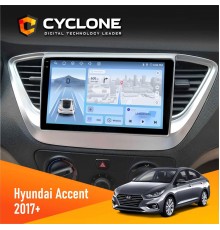 Штатна магнітола Hyundai Accent 2017 Cyclone C9-012 4x64 DSP 4G