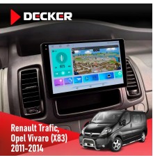 Штатна магнітола Opel Vivaro 2011-2015 Decker D10-009 4x64, DSP, 4G, 2k