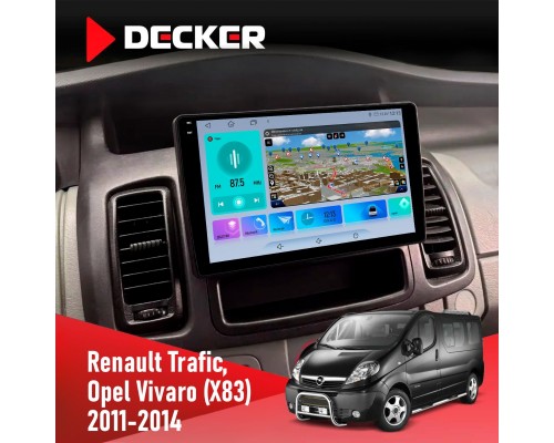 Штатна магнітола Opel Vivaro 2011-2015 Decker D10-009 4x64, DSP, 4G, 2k 