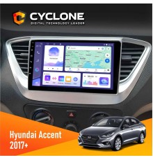 Штатна магнітола Hyundai Accent 2017 Cyclone C9-011 4x64, DSP
