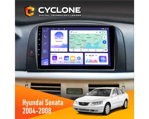 Штатна магнітола Hyundai Sonata (NF) 2004-2008 Cyclone C9-011 4x64, DSP 