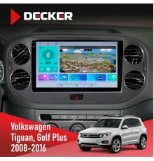 Штатна магнітола Volkswagen Tiguan, Golf Plus 2008-2016 Decker D10-009 4x64, DSP, 4G, 2k