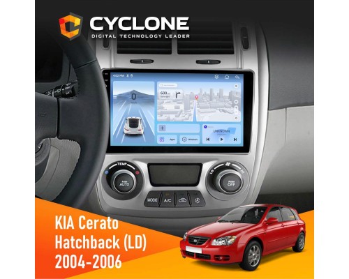 Штатна магнітола KIA Cerato 2004-2006 Climate Cyclone C9-012 4x64 DSP 4G 
