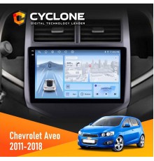 Штатна магнітола Chevrolet Aveo 2011-2018 Cyclone C9-012 4x64 DSP 4G