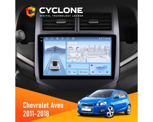 Штатна магнітола Chevrolet Aveo 2011-2018 Cyclone C9-012 4x64 DSP 4G 