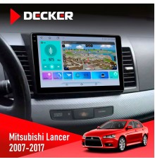 Штатна магнітола Mitsubishi Lancer X 2007-2017 AMP Rockford Decker D10-009 4x64, DSP, 4G, 2k