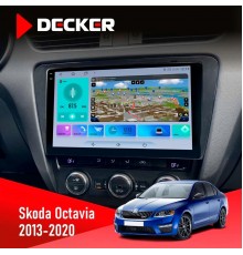 Штатна магнітола Skoda Octavia A7 2013-2020 Decker D10-009 4x64, DSP, 4G, 2k