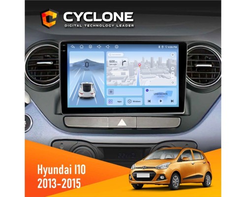 Штатна магнітола Hyundai I10 2013-2015 Cyclone C9-012 4x64 DSP 4G 