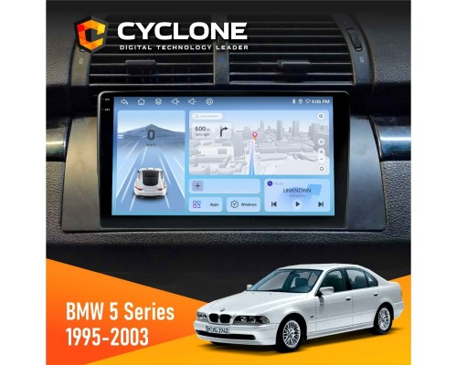 Штатна магнітола BMW 5 Series (E39) 1995-2003 Радіо модуль Cyclone C9-012 4x64 DSP 4G 