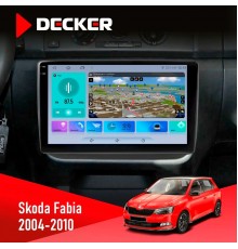 Штатна магнітола Skoda Fabia 2007-2014 Decker D10-009 4x64, DSP, 4G, 2k