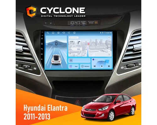 Штатна магнітола Hyundai Elantra 2011-2013 Cyclone C9-012 4x64 DSP 4G 