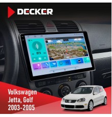 Штатна магнітола Volkswagen Golf 2003-2008 Climate 2 Decker D10-009 4x64, DSP, 4G, 2k