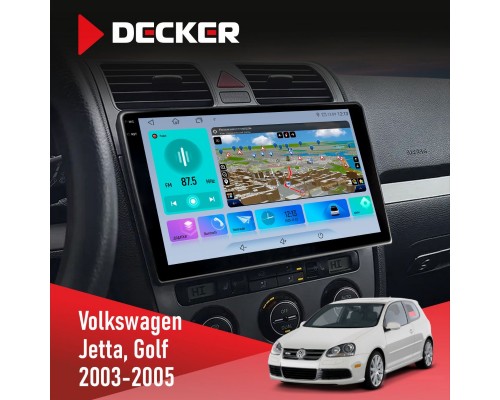 Штатна магнітола Volkswagen Golf 2003-2008 Climate 2 Decker D10-009 4x64, DSP, 4G, 2k 