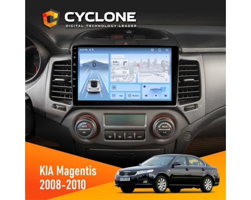 Штатна магнітола KIA Magentis 2008-2010 Universal Cyclone C9-012 4x64 DSP 4G 