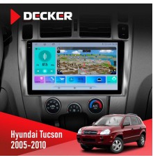 Штатна магнітола Hyundai Tucson 2005-2010 Decker D10-009 4x64, DSP, 4G, 2k