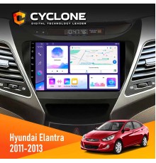 Штатна магнітола Hyundai Elantra 2011-2013 Cyclone C9-011 4x64, DSP