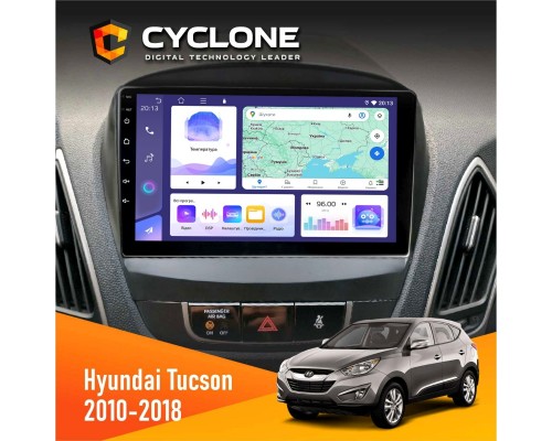 Штатна магнітола Hyundai Tucson 2010-2018 Cyclone C9-011 4x64, DSP 