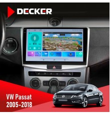 Штатна магнітола VW Passat (B6, B7) 2005-2014, CC 2012-2018 Decker D10-009 4x64, DSP, 4G, 2k
