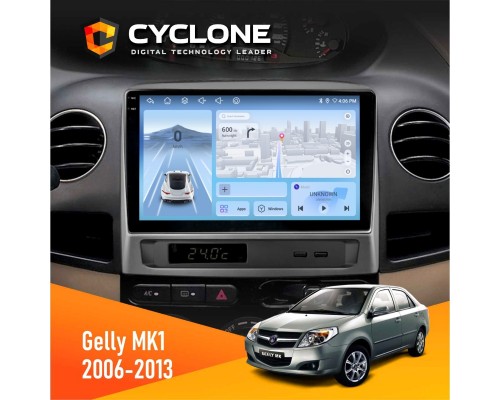 Штатна магнітола Gelly MK1 2006-2013 Cyclone C9-012 4x64 DSP 4G 