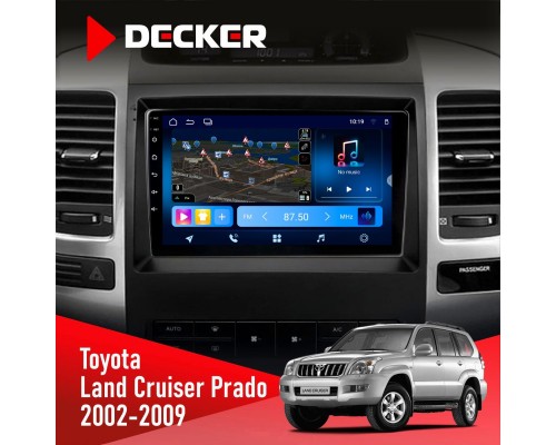 Штатна магнітола Toyota Land Cruiser Prado (120) 2002-2009 Decker D9-008 8x128 DSP 4G 