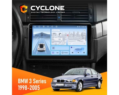 Штатна магнітола BMW 3 Series (E46) 1998-2005 Радіо модуль Cyclone C9-012 4x64 DSP 4G 