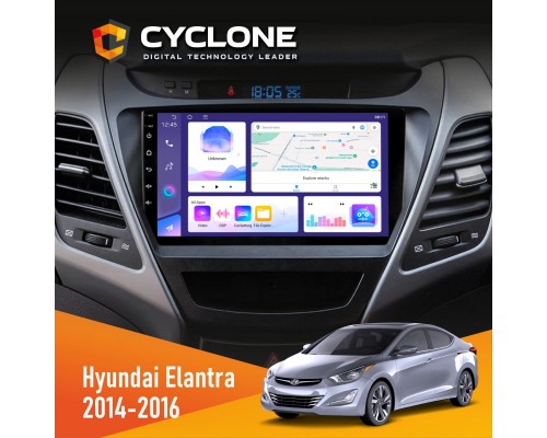 Штатна магнітола Hyundai Elantra 2014-2016 2 Cyclone C9-011 4x64, DSP 
