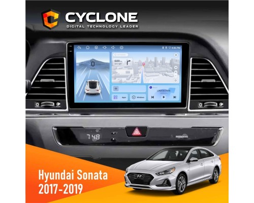 Штатна магнітола Hyundai Sonata 2017-2019 CAN Cyclone C9-012 4x64 DSP 4G 