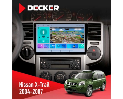 Штатна магнітола Nissan X-Trail 2004-2007 Decker D10-009 4x64, DSP, 4G, 2k 