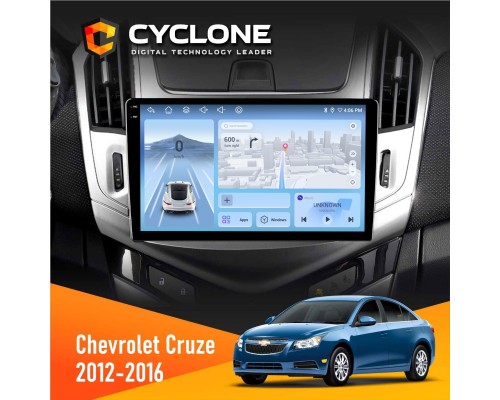 Штатна магнітола Chevrolet Cruze 2012-2016 Cyclone C9-012 4x64 DSP 4G 