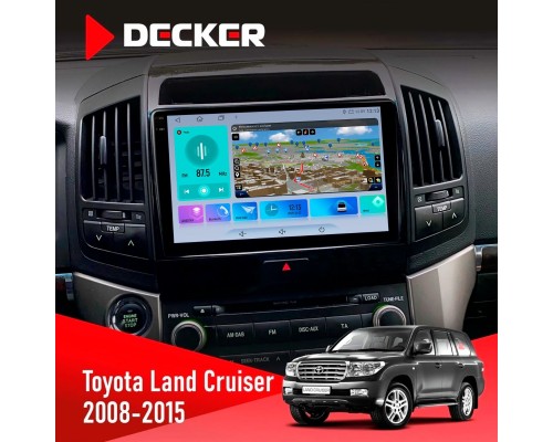 Штатна магнітола Toyota Land Cruiser (200) 2008-2015 Decker D10-009 4x64, DSP, 4G, 2k 