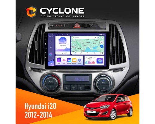 Штатна магнітола Hyundai I20 2012-2014 Cyclone C9-011 4x64, DSP 