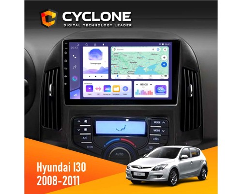 Штатна магнітола Hyundai i30 (FD) 2008-2011 Climate Cyclone C9-011 4x64, DSP 