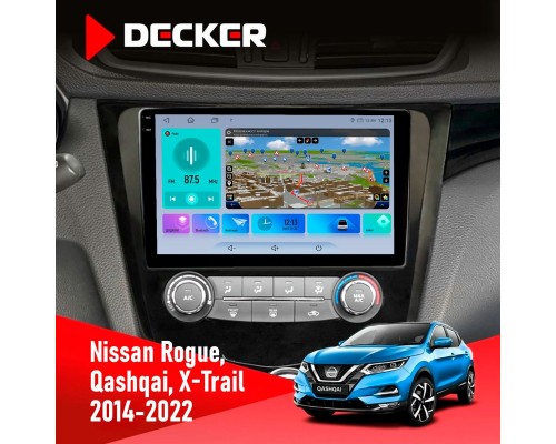 Штатна магнітола Nissan Qashqai, X-Trail 2014 Decker D10-009 4x64, DSP, 4G, 2k 