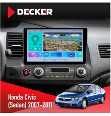 Штатна магнітола Honda Civic 2007-2011 (Sedan) Decker D10-009 4x64, DSP, 4G, 2k