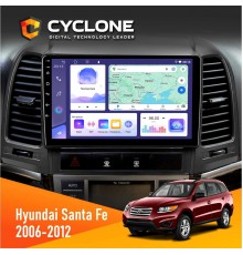 Штатна магнітола Hyundai Santa Fe 2006-2012 Cyclone C9-011 4x64, DSP