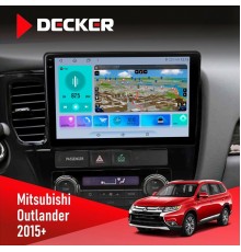 Штатна магнітола Mitsubishi Outlander 2015 Decker D10-009 4x64, DSP, 4G, 2k