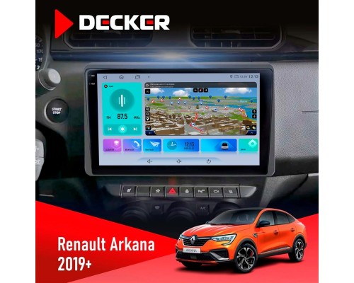 Штатна магнітола Renault Arkana, Duster 2019 Decker D10-009 4x64, DSP, 4G, 2k 
