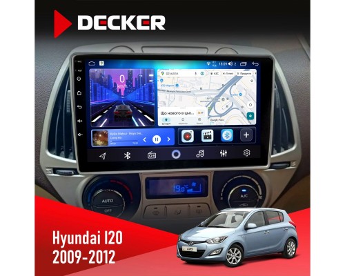 Штатна магнітола Hyundai I20 2009-2012 Climate Decker D9-006 4x64, 4G 