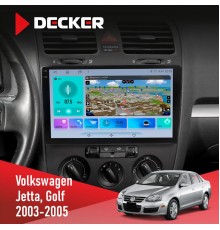 Штатна магнітола Volkswagen Golf 2003-2008 Decker D10-009 4x64, DSP, 4G, 2k